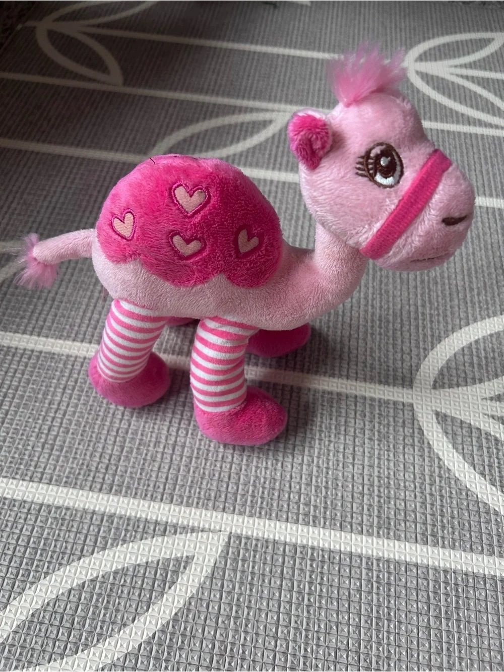Plush Pink Kids Toy Rattle - Soft Pink Cuddly Animal